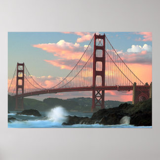 Golden Gate Bridge von Baker Beach Poster