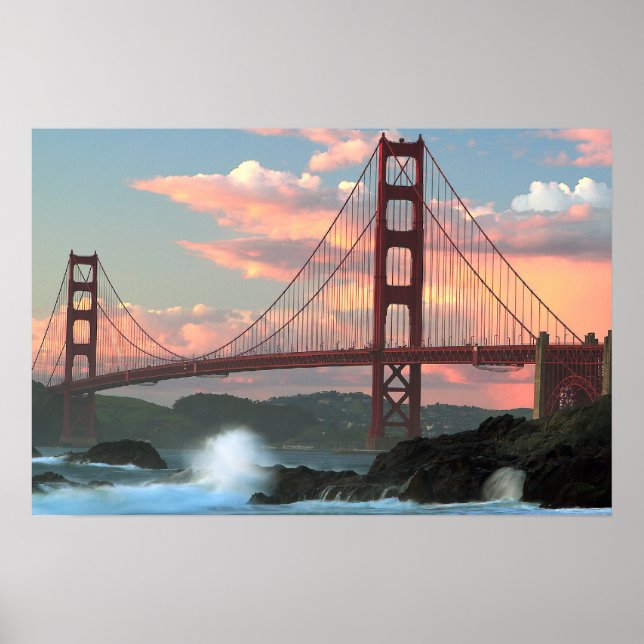Golden Gate Bridge von Baker Beach Poster (Vorne)
