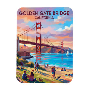 Golden Gate Bridge von Crissy Field Kalifornien Magnet