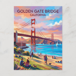 Golden Gate Bridge von Crissy Field Kalifornien Postkarte
