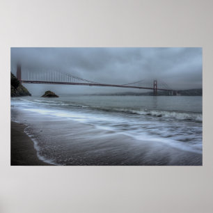 Golden Gate Bridge von Kirby Cove Beach Poster