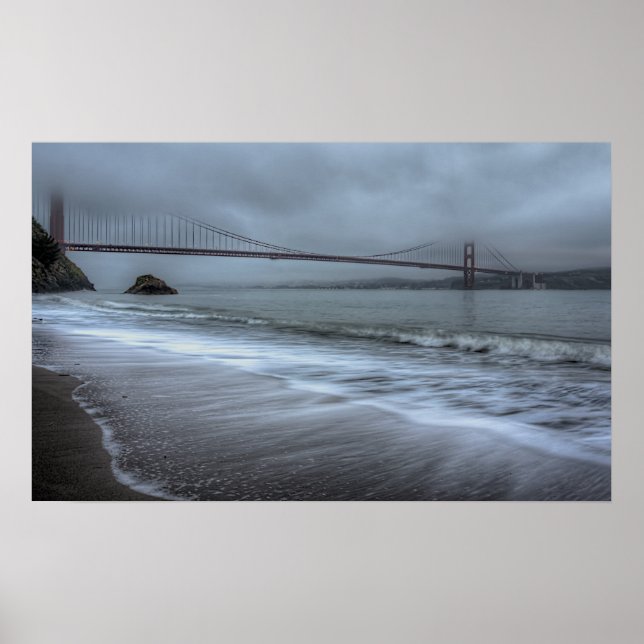 Golden Gate Bridge von Kirby Cove Beach Poster (Vorne)