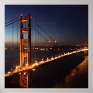 Golden gate bridge von Marin-Landspitzen Poster