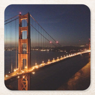 Golden gate bridge von Marin-Landspitzen Rechteckiger Pappuntersetzer