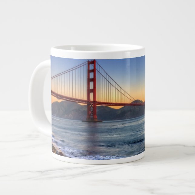 Golden gate bridge von San- Francisco Bayspur Jumbo-Tasse (Vorderseite Links)