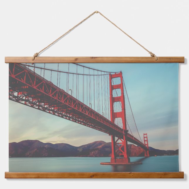 Golden Gate Bridge Wandteppich Mit Holzrahmen (Vorne)