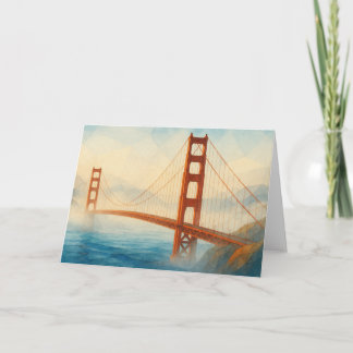 Golden Gate Bridge Watercolor Card Karte
