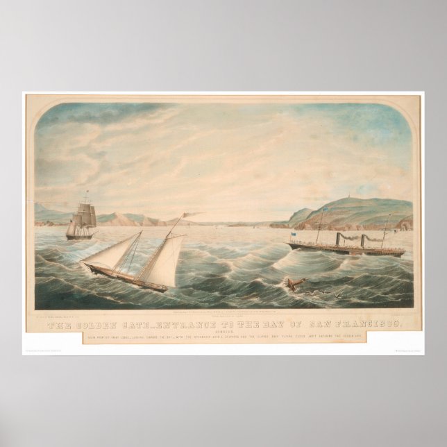 Golden Gate Eintritt nach San Francisco (0642A) Poster (Vorne)