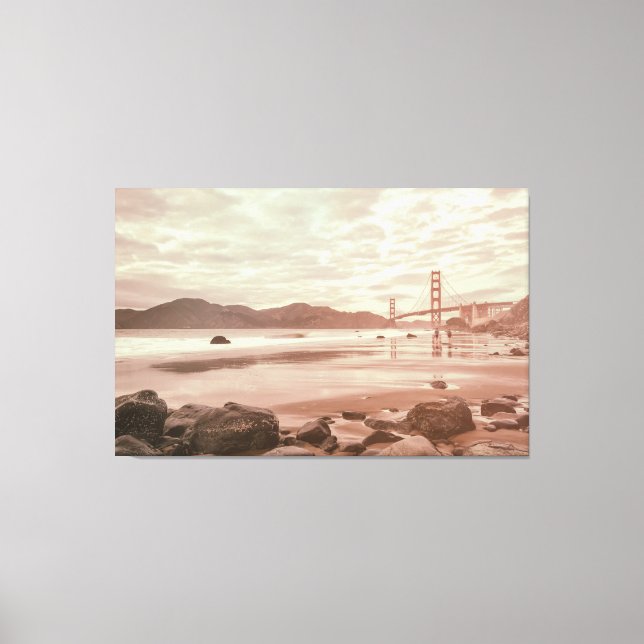 Golden Gate Gate at Marshall Beach Leinwanddruck (Vorderseite)