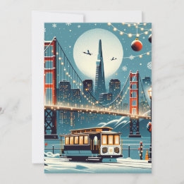Golden Gate Holiday Magic - San Francisco Weihnach Feiertagskarte