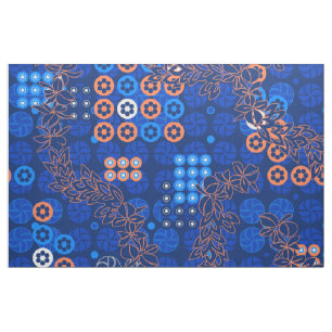 Golden Gate Park Retro psychedelisches Blumen Stoff