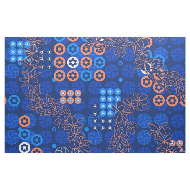 Golden Gate Park Retro psychedelisches Blumen Stoff (Fat Quarter (45,7 x 55,9 cm))