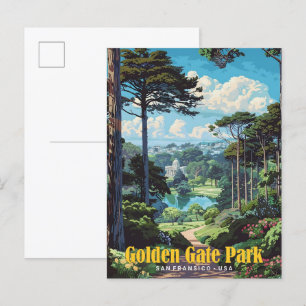 Golden Gate Park San Francisco USA Vintage Postkarte