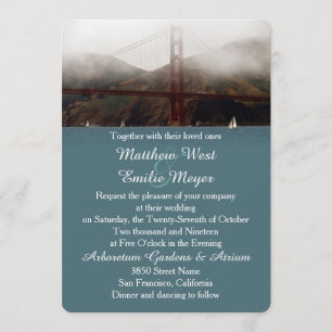 Golden Gate-San Francisco Hochzeits-Einladung Einladung