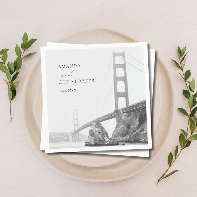 Golden Gate San Francisco Wedding Napkins Serviette (Golden Gate San Francisco Wedding Napkins)