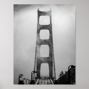 Golden Gate Traffic Shrouded in Fog - San Francisc Poster