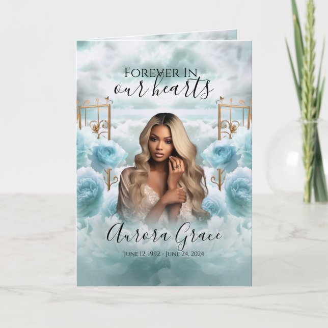 Golden Gates of Heaven Memorial Beerdigung Program Programm (Vorderseite)