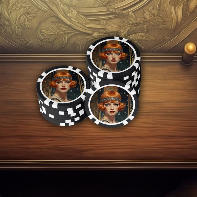 Golden Gatsby Glamour Pokerchips (Von Creator hochgeladen)