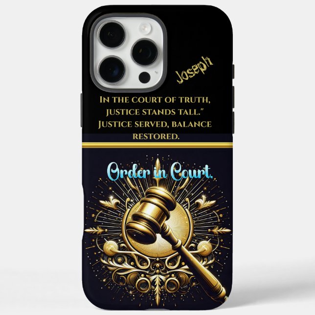 Golden Gavel Ready in Grand Courtroom Case-Mate iPhone Hülle (Rückseite)