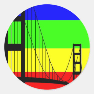 Golden Gay Runder Aufkleber