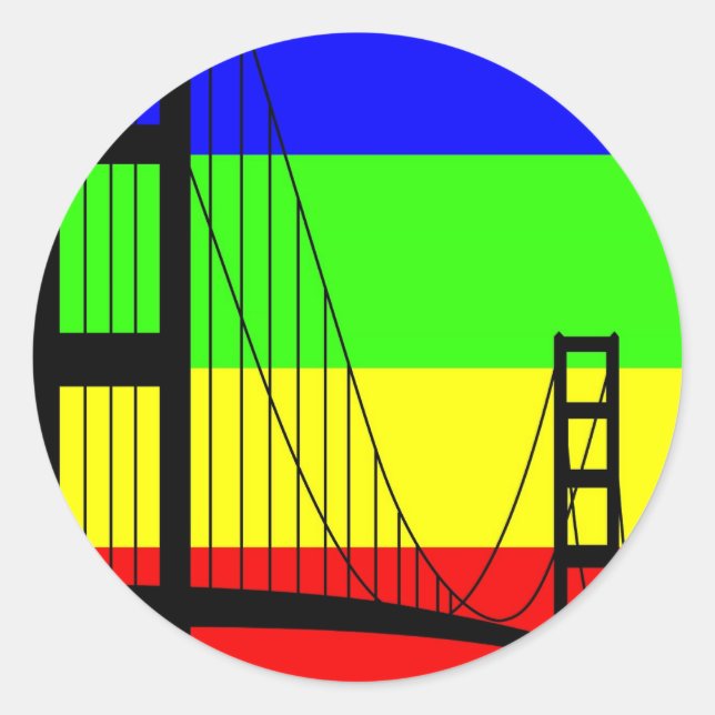 Golden Gay Runder Aufkleber (Vorderseite)