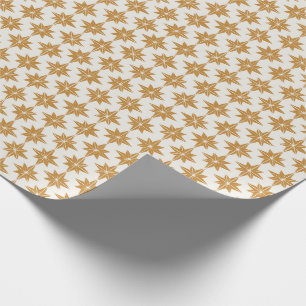 Golden gelbe geometrische Sterne Minimal Weihnacht Geschenkpapier