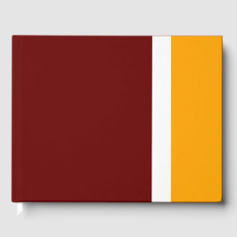 Golden gelbe, weiße Streifen auf tiefroten Streife Gästebuch