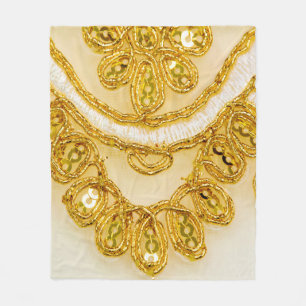 Golden gelber Spitzenstreifen. Hintergrundtextur,  Fleecedecke