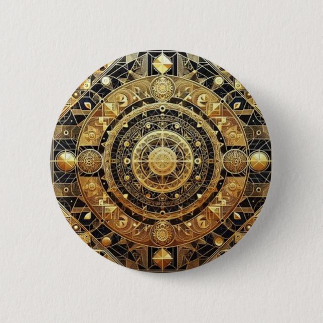 Golden Geometric Button (Vorderseite)