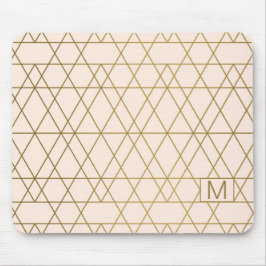 Golden Geometric Lines Mousepad