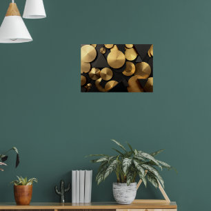 Golden Geometric Luxury Abstrakt Poster