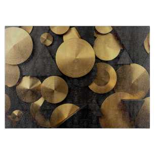Golden Geometric Luxury Abstrakt Schneidebrett