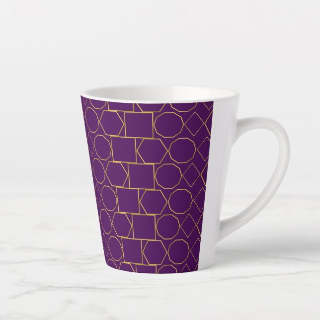 Golden Geometric Pattern Milchtasse (Rechts)