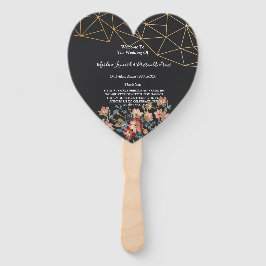 Golden Geometric Wedding Program Fächer