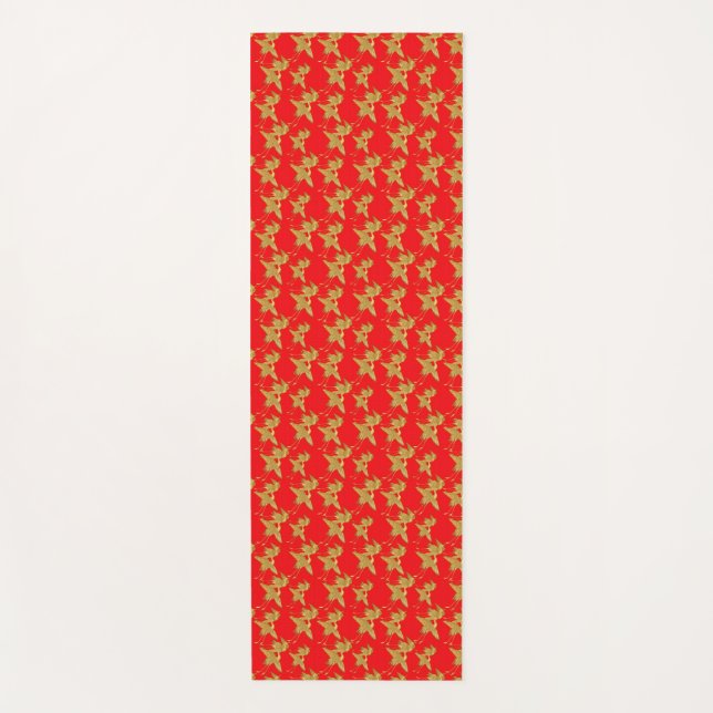 Golden geprägte japanische Krane Yogamatte (Vorderseite)