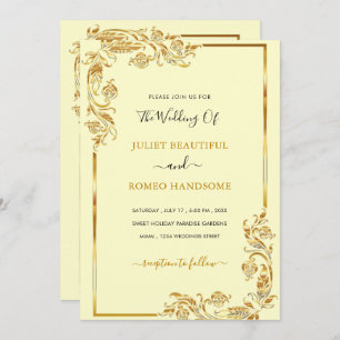 Golden Gerahmt Gold Hochzeitsvorlage
