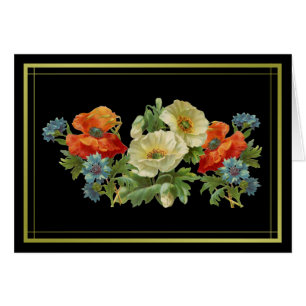 Golden Gerahmt Poppy und Cornblumen Blanche Kunst