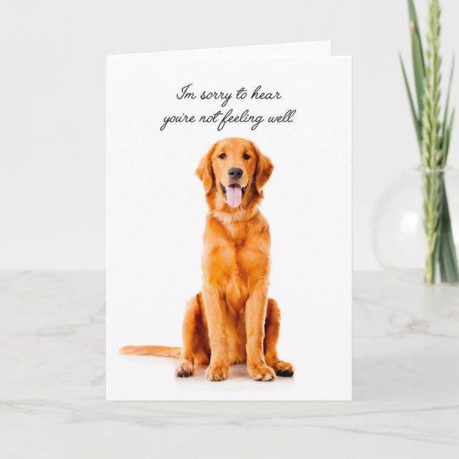 Golden Get Well Card Karte (Vorderseite)