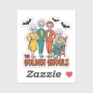 Golden Ghouls Girls' Halloween Aufkleber