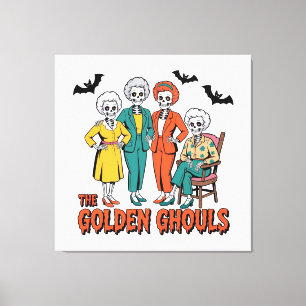 Golden Ghouls Girls' Halloween Leinwanddruck