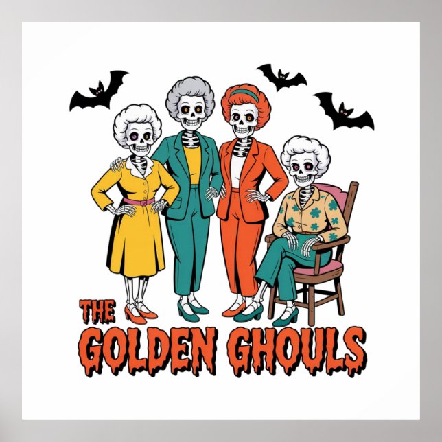 Golden Ghouls Girls' Halloween Poster (Vorne)