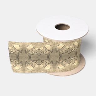 Golden Gingko Blätter 3" Satinband