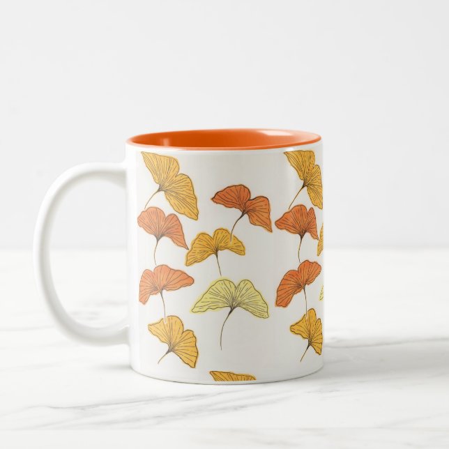 Golden Gingko Zweifarbige Tasse (Links)