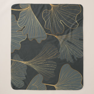 Golden Ginkgo: Luxuriöser floraler Deko. Sherpadecke