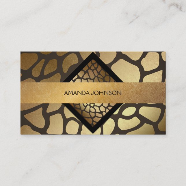 Golden Giraffe Chocolate Vip Business Card Visitenkarte (Vorderseite)
