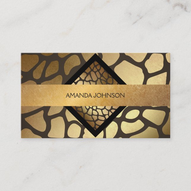 Golden Giraffe Chocolate Vip Business Card Visitenkarte (Vorderseite)