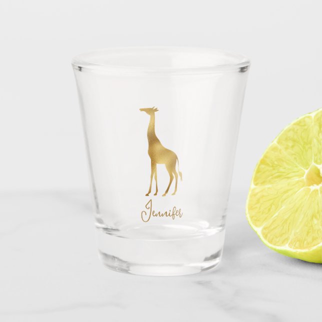 Golden Giraffe Schnapsglas (Vorderseite)