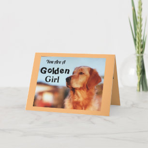 Golden Girl Birthday Golden Retriever Niedlich Ver Karte