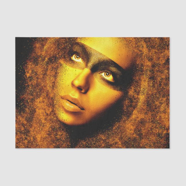 Golden Girl Decoupage Tissue Seidenpapier (Vorderseite)