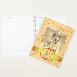 Golden Girl Fashion Moderne Elegante Vintag Planer